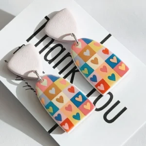 Heart Earrings from Mila Clay Studio