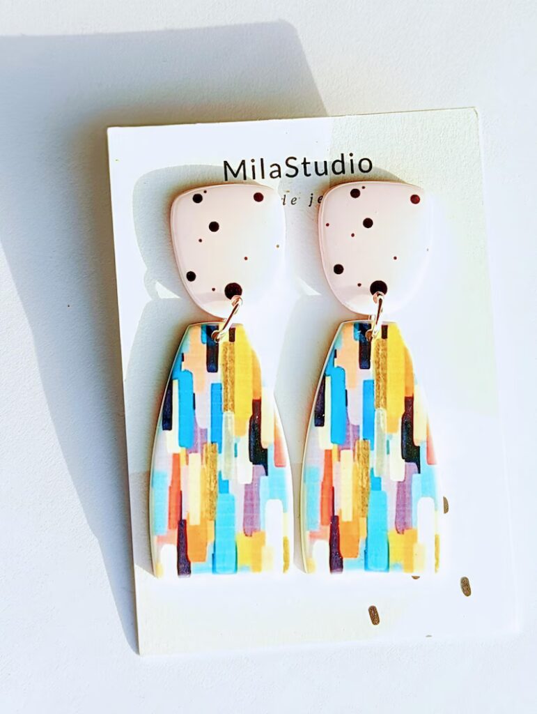 Handcrafted Colourful earrings.